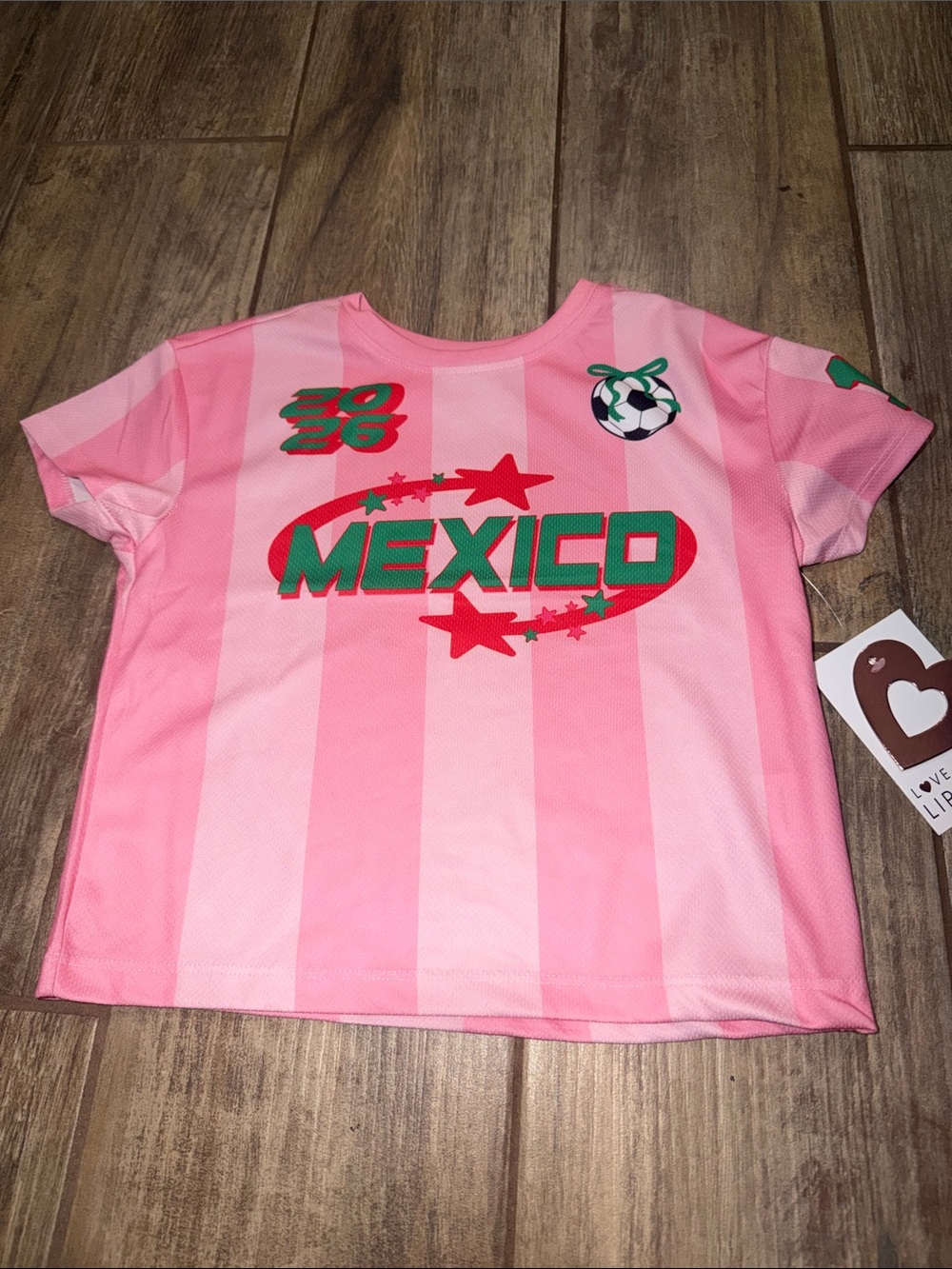 Mexico Pink Kids Soccer Tee